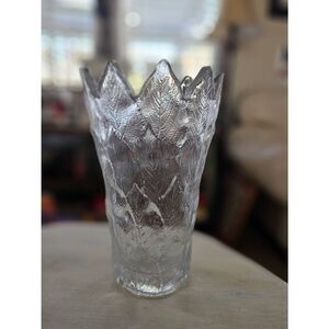 Mikasa Rain Forest Crystal Vase Vintage 10 Inches Height